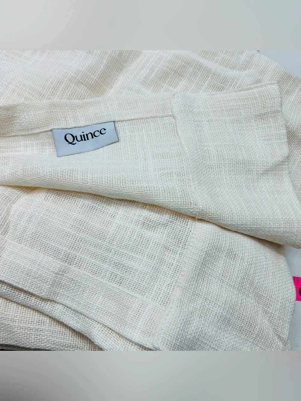 NWT QUINCE Set Of 2 48x96 Cotton Sheer Curtains Ivory 9268